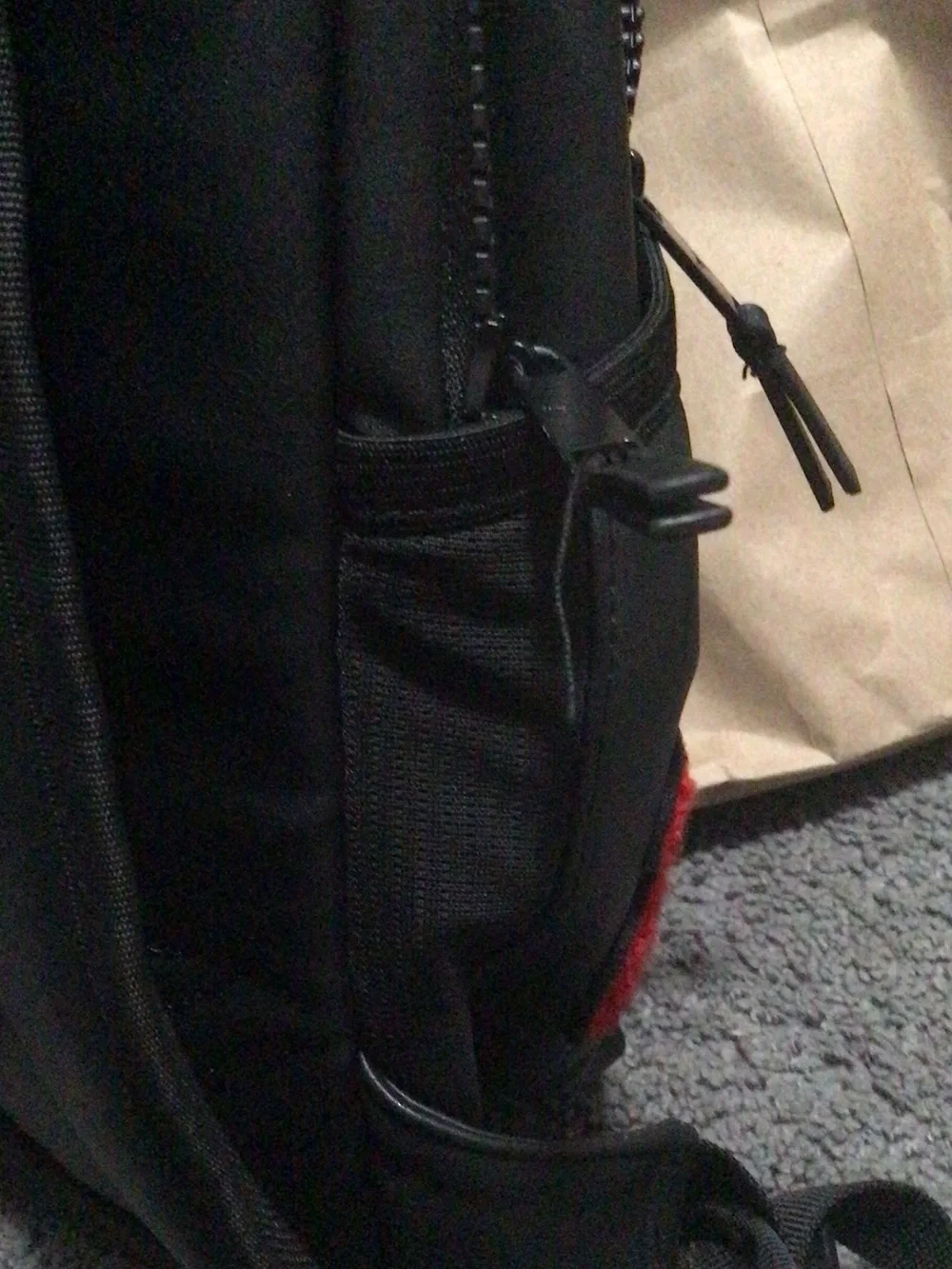Jordan Black and Red Logo Backpack